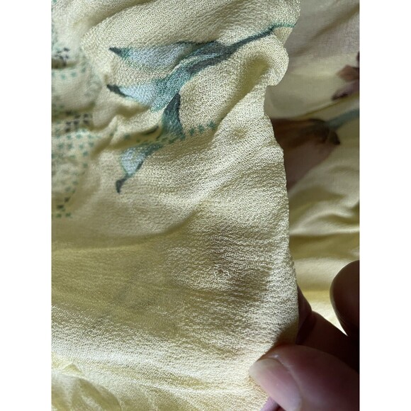 Vintage  2 Shawl Scarf Sheer Orange And Yellow Large 64x30” - Picture 8 of 8